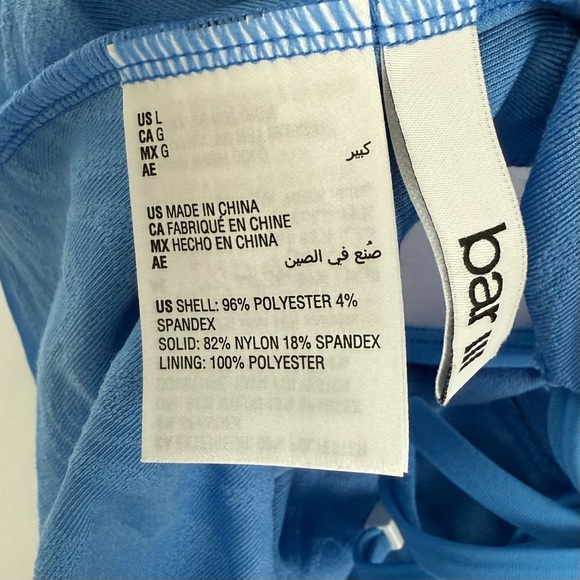 Bar iii Tankini Top Womens Large Cobalt Blue Textured Heat Wave Swim NWT - Picture 5 of 10